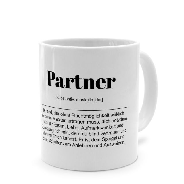 Tasse mit Definition 'Partner'