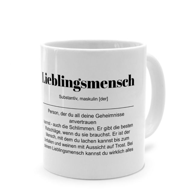 Tasse mit Definition 'Lieblingsmensch'