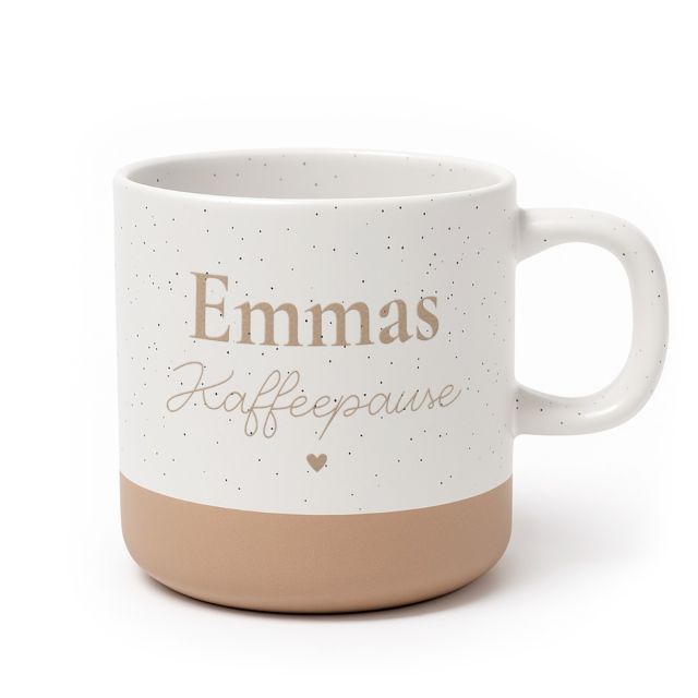 Keramiktasse mit Gravur