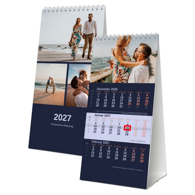 3-Monats-Tischkalender