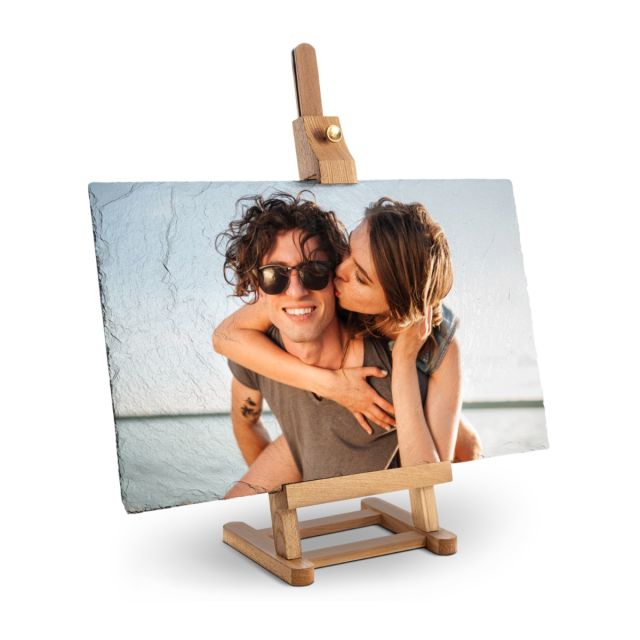 Schieferplatte mit Staffelei