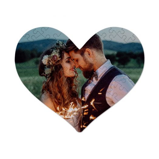 Herzpuzzle Mit Eigenem Foto Als Puzzle In Herzform