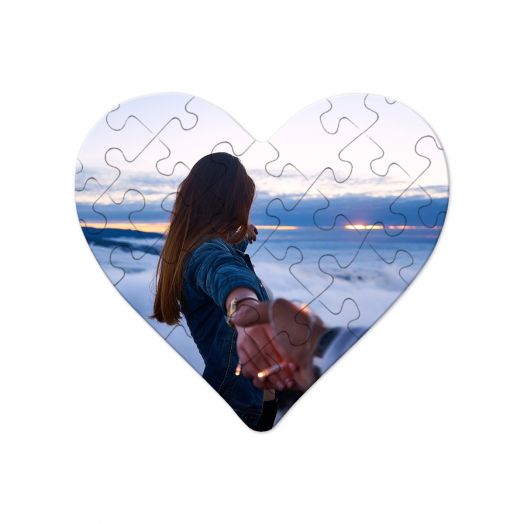 Herzpuzzle Mit Eigenem Foto Als Puzzle In Herzform