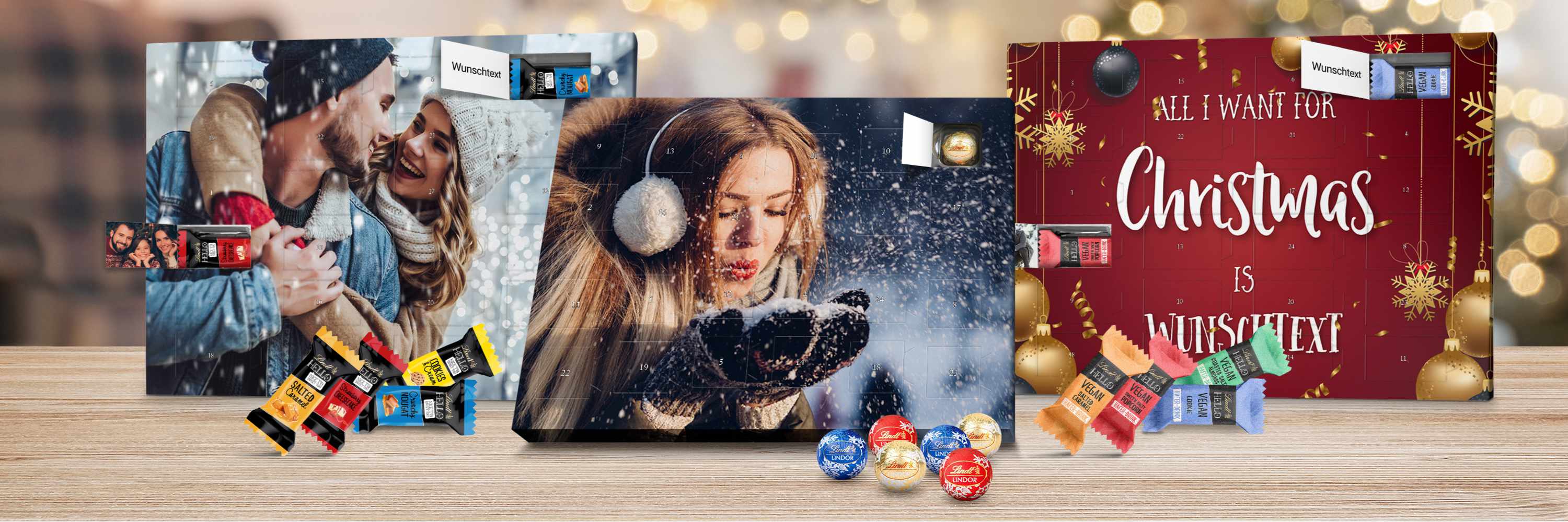 Personalisierte Lindt Foto-Adventskalender mit eigenem Foto gestalten