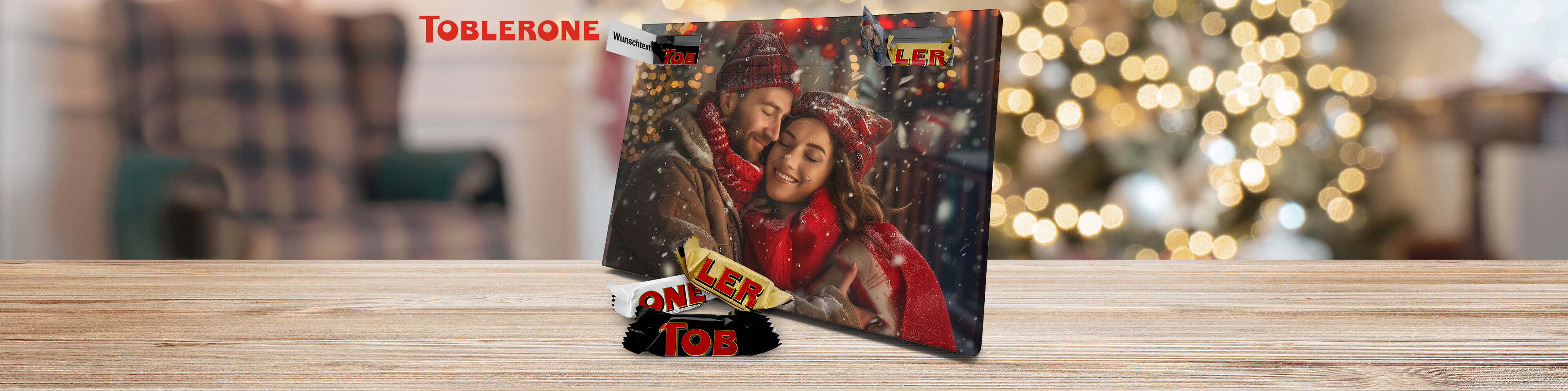 Toblerone Adventskalender: Süße Vorfreude mit eigenem Foto personalisiert