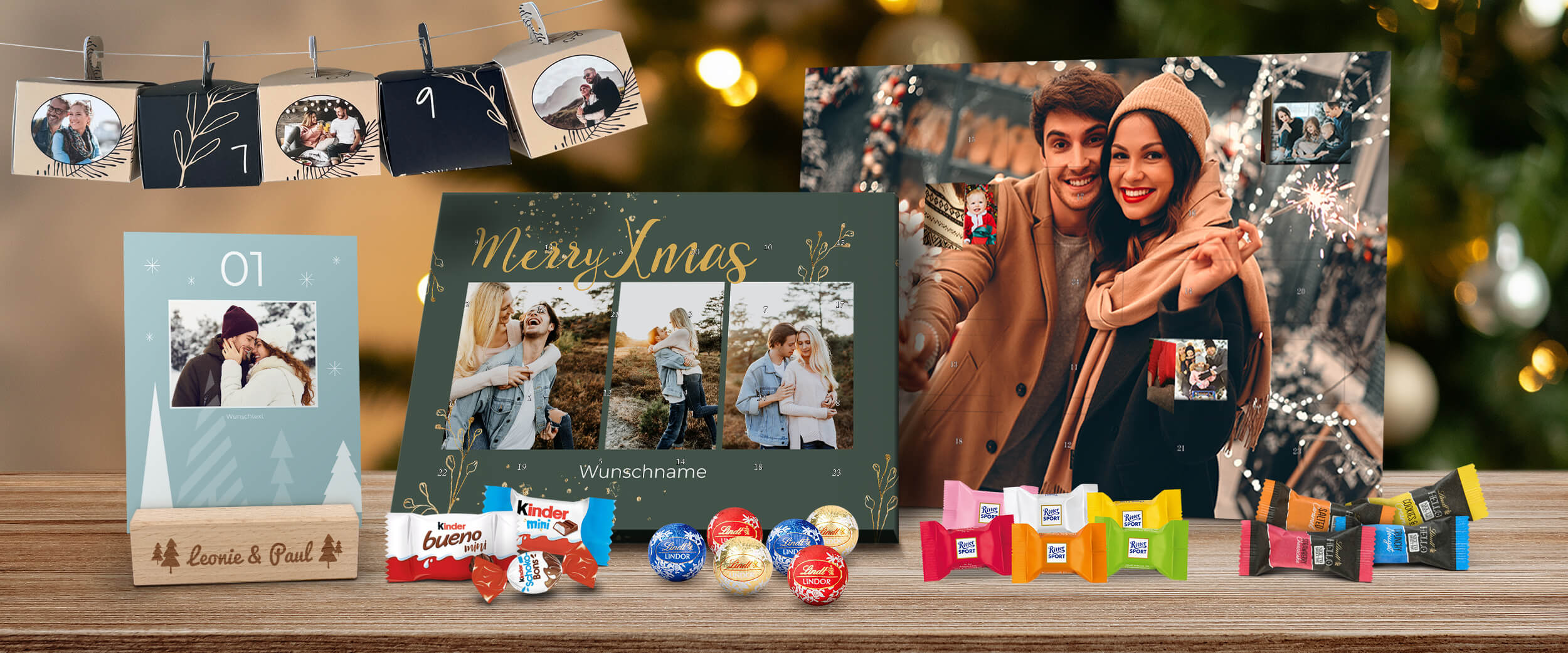 Personalisierte Adventskalender mit eigenem Foto gestalten